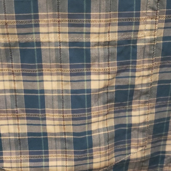 Blue and white button up casual shirt - Picture 2 of 2